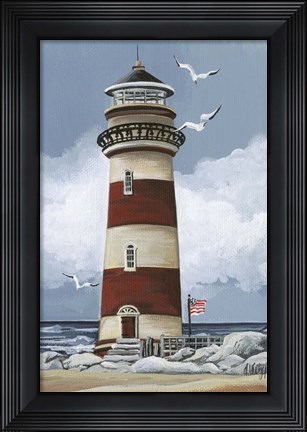 Framed lighthouse B Print