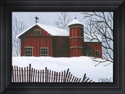 Framed Red Barn Print
