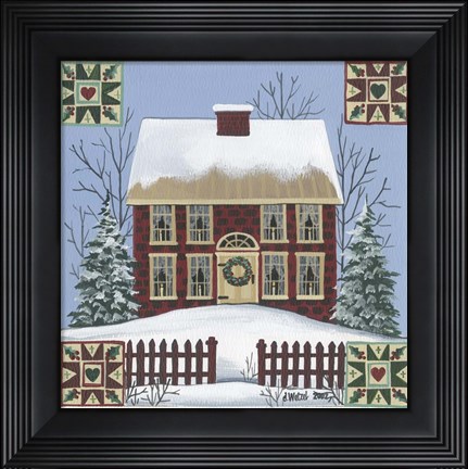 Framed Christmas Home Print