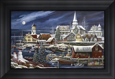 Framed Harbor Sharper Print