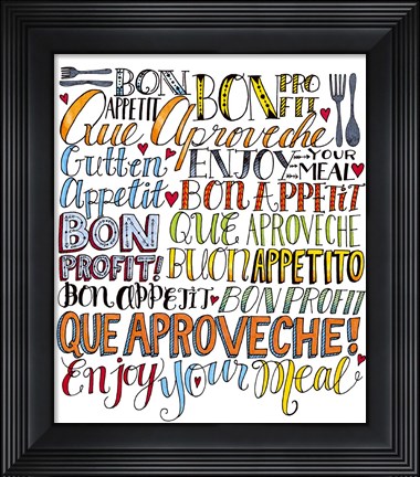 Framed Bon Appetit Print