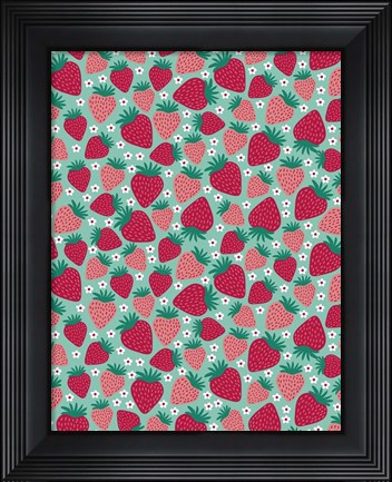 Framed June Strawberries Print