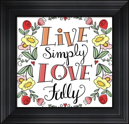 Framed Love Simply Color Print