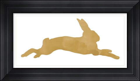 Framed Gold Bunny Print