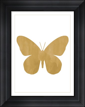 Framed Gold Butterfly Print