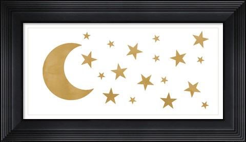 Framed Gold Moon Print