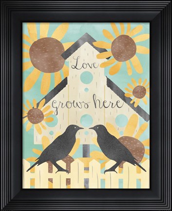Framed Bird House Print