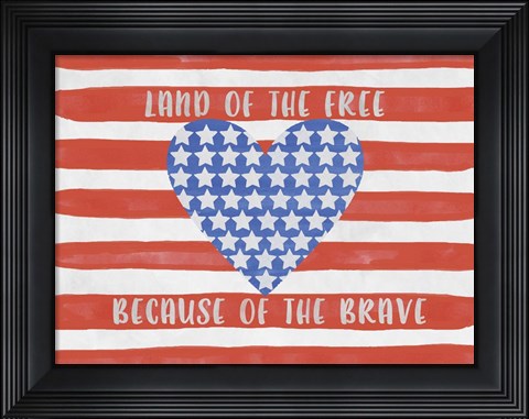 Framed Land Of Free Print