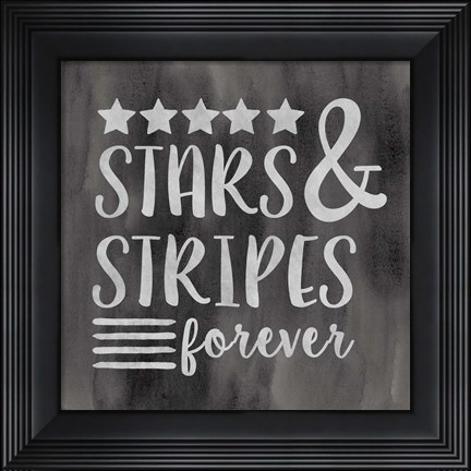 Framed Stars &amp; Stripes Print