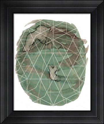 Framed Geometric Earth 1 Print