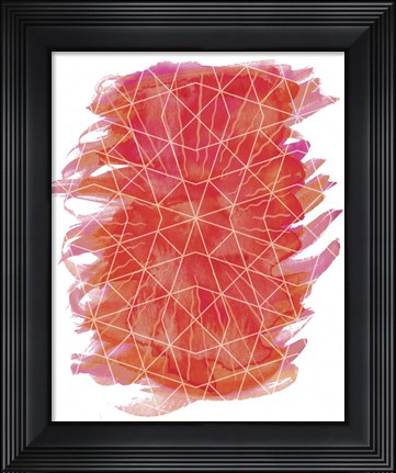 Framed Geometric Fire 1 Print