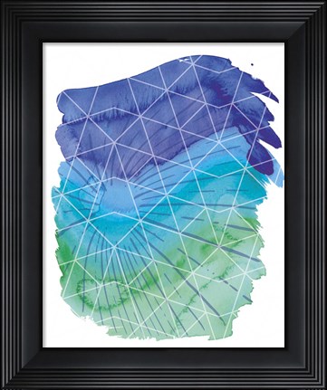 Framed Geometric Water 1 Print