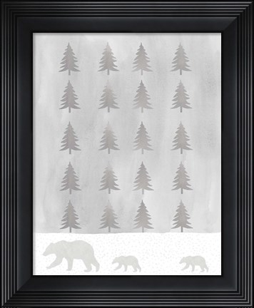 Framed Bear Trees Print