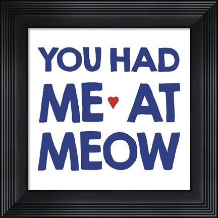 Framed Crazy Meow Print