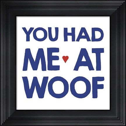 Framed Crazy Woof Print
