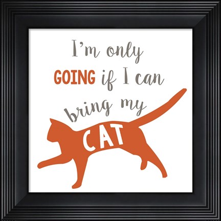 Framed Going Cat Print