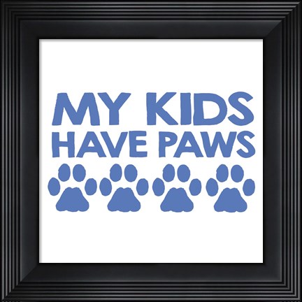 Framed Kids Paws Print