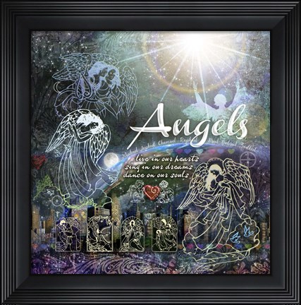 Framed Angels Print