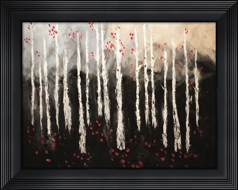 Framed Little Red Birch Forest Print