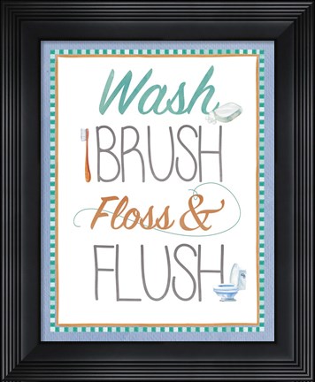 Framed Kids Bath 1 Print