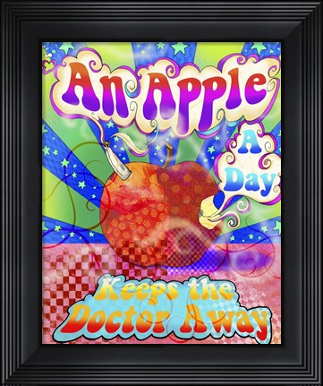 Framed Apple a Day Print