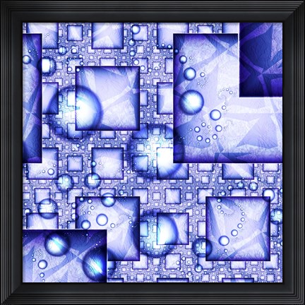 Framed Cubes And Spheres Print
