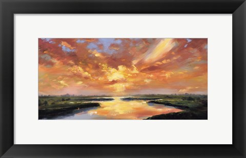 Framed Sunset Reflection Print