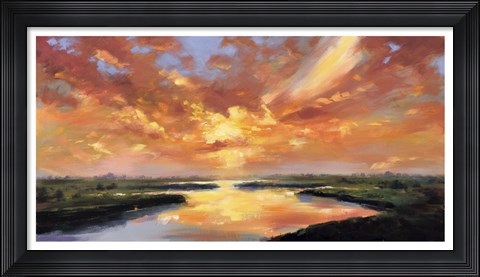 Framed Sunset Reflection Print