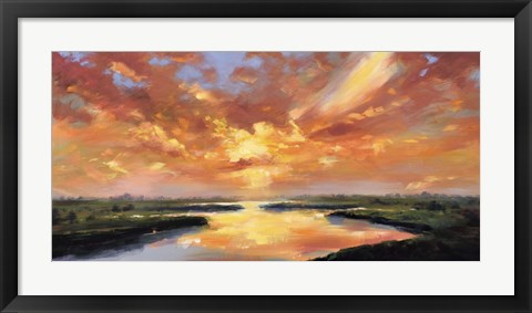 Framed Sunset Reflection Print