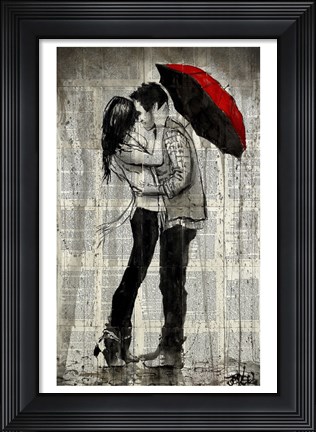 Framed Rainfall and Kisses Print