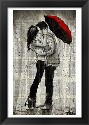 Framed Rainfall and Kisses Print