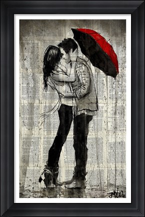 Framed Rainfall and Kisses Print
