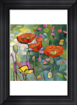 Framed Poppies Galore Print