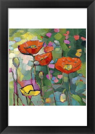 Framed Poppies Galore Print