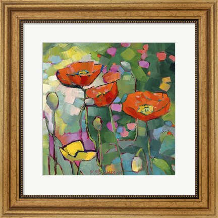 Framed Poppies Galore Print