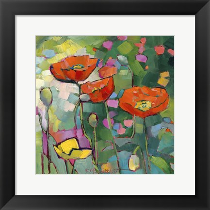 Framed Poppies Galore Print