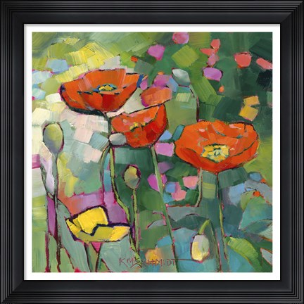 Framed Poppies Galore Print