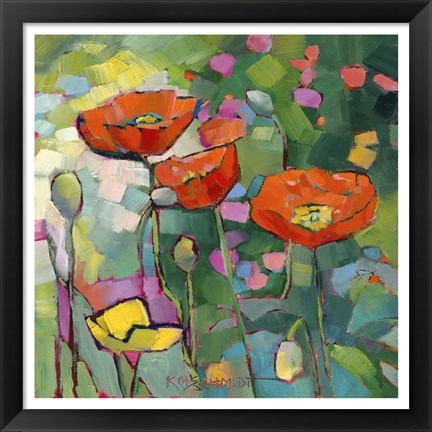 Framed Poppies Galore Print