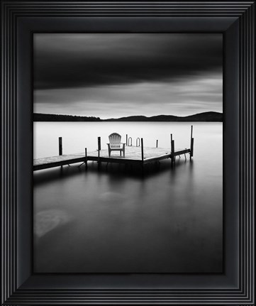Framed Thunderstorm Approaching Thompson Lake Print