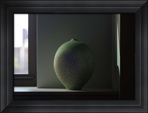 Framed Green Oviform Print