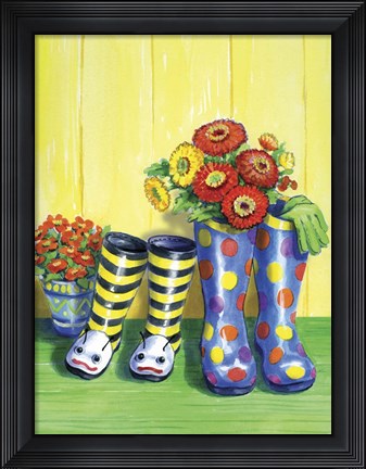 Framed Happy Boots Print
