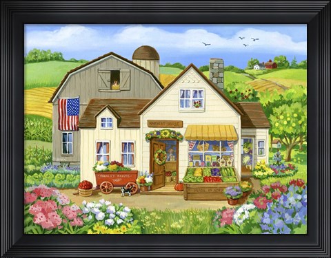 Framed Harvest House 2 Print