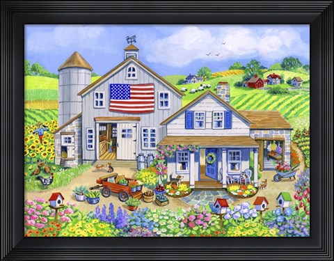 Framed Patriotic Farm Print