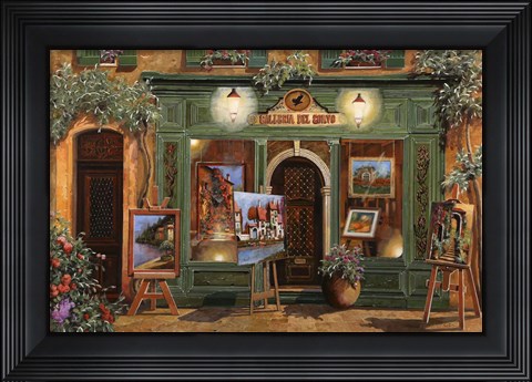 Framed La Galleria Del Corvo Print