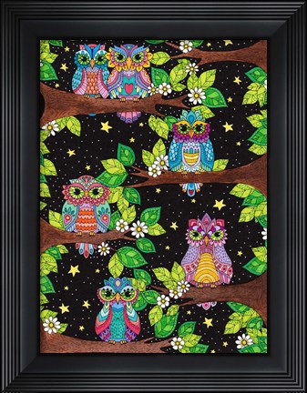 Framed Night Owls 11 Print