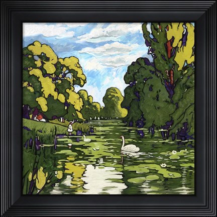 Framed Pop London Landscape Gardens Print