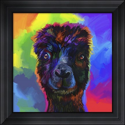 Framed Pop Art - Alpaca Print