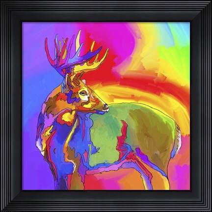 Framed Pop Art - Deer 1 Print
