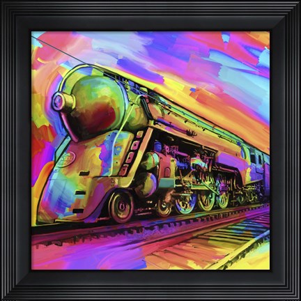Framed Pop Art - Train Print