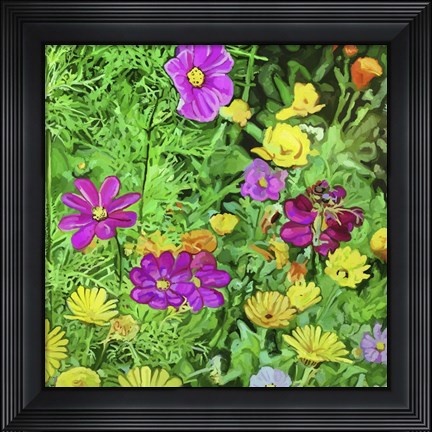 Framed Pop Art Flowers Print